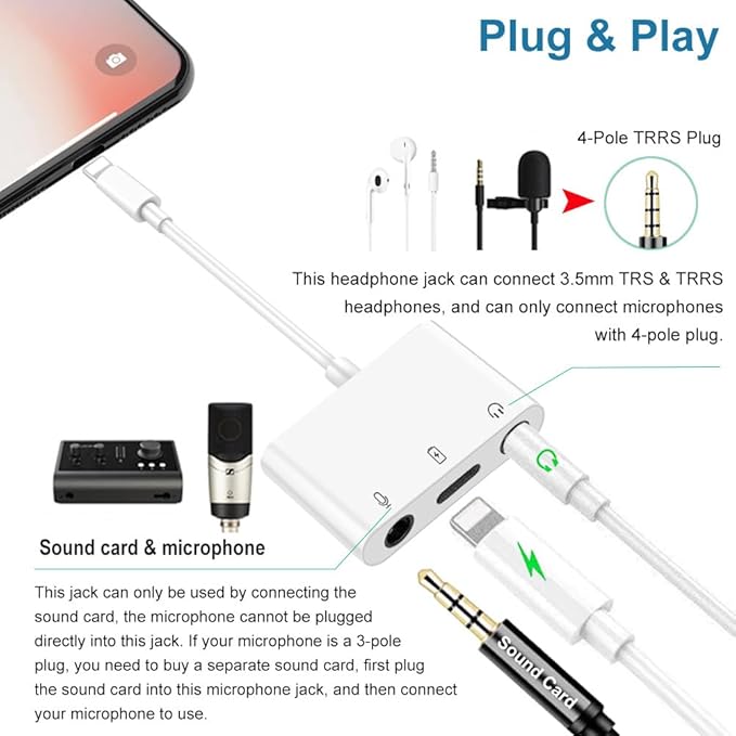 Microphone & 3.5mm Headphone Adapter - Image 3