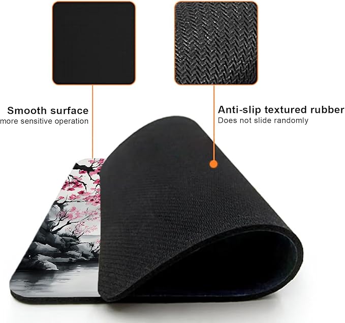 Mouse Pad, Cute Japanese Cherry Blossom Mouse Pads - Image 3
