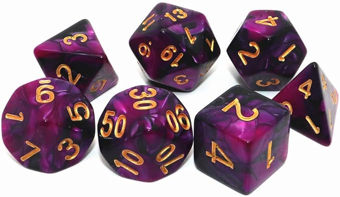 Polyhedral D&D Dice Set-5 Pack Double-Colors Dice Sets Compatible - Image 4