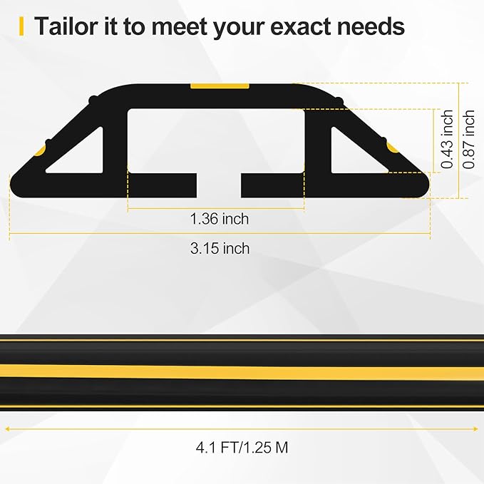 Floor Cord Cover 4.1Ft 2Pcs Heavy Duty PVC Floor Cable Protector Electric Cord - Image 2