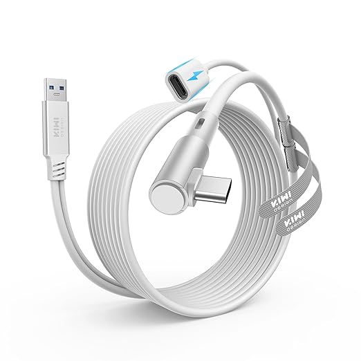 KIWI design Link Cable with Charging 16FT Compatible with Meta Quest by KIWIdesignUS