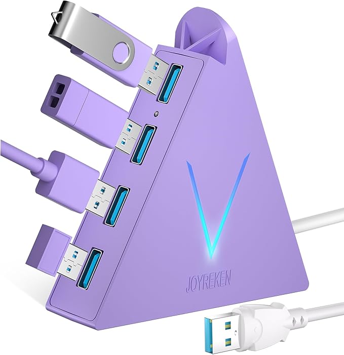 4-Port USB 3.0 Hub Tower with 2ft Cable by JoyReken