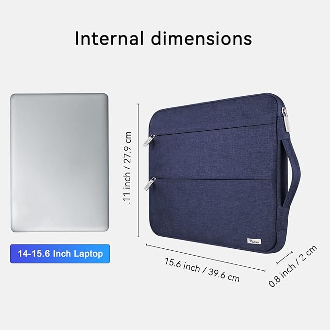 Voova Laptop Sleeve Carrying Case 15.6 16 Inch, Slim Computer Cover Bag - Image 2