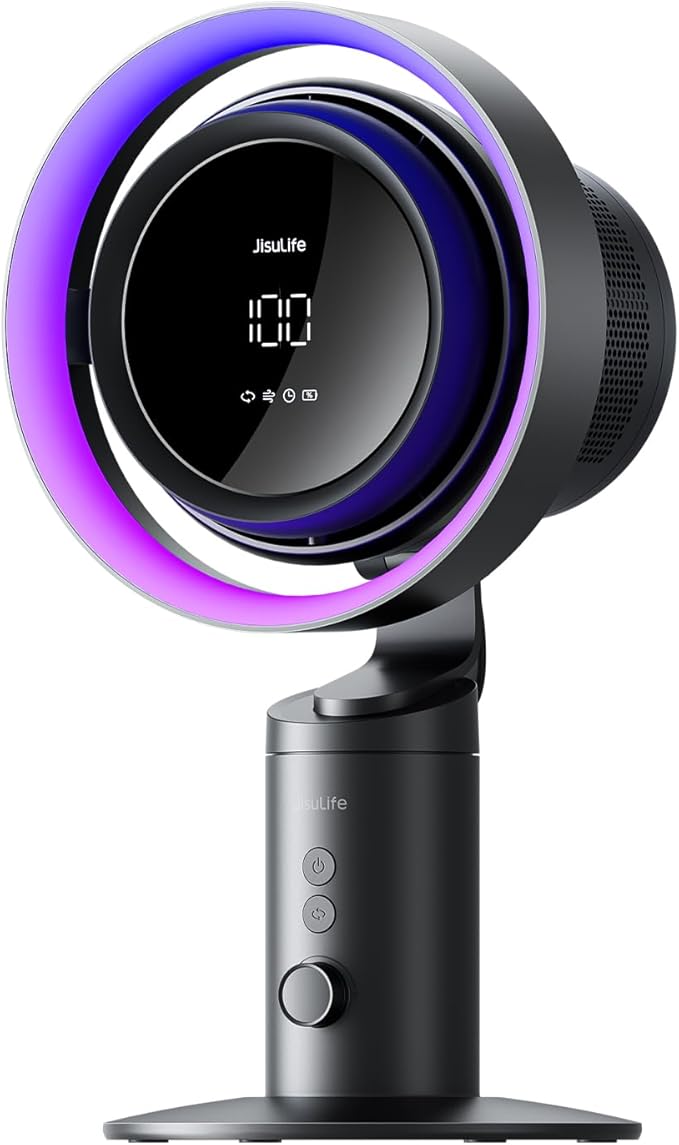 JISULIFE Table Fan Pro3, 3-IN-1 Turbo Oscillating Fan by LivechillStaycool