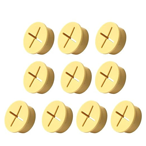 10Pcs Desk Grommet, 3/4" Yellow Silicone Cord Hole Cover, Flexible Rubber Wire by EASYEAH