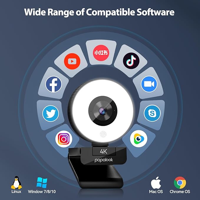 papalook 4K Autofocus Webcam - Image 8