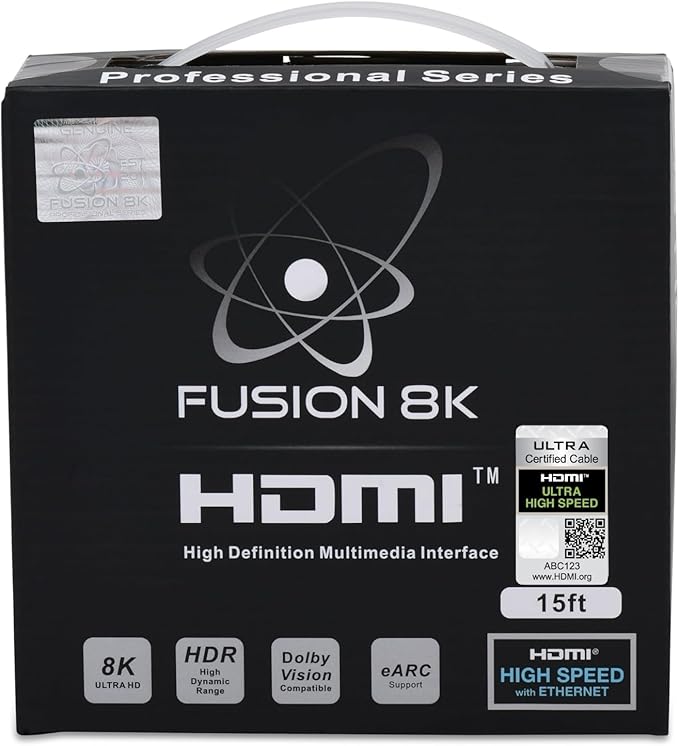 HDMI 2.1 Certified Cable Supports 10K 8K @60Hz and 4K @120Hz Compatible by Fusion8k