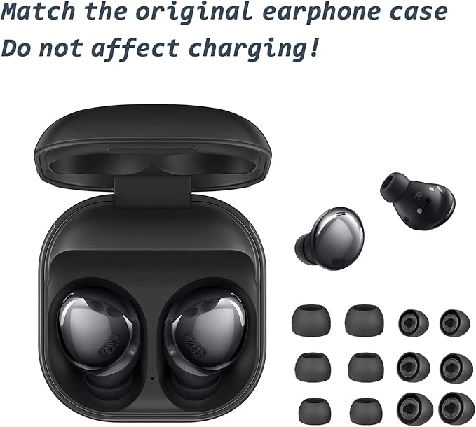 6 Pairs Replacement Eartips for Samsung Galaxy Buds Pro Headphones, Silicone - Image 8