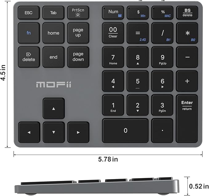MOFII Bluetooth Number Pad for Laptop - Image 7