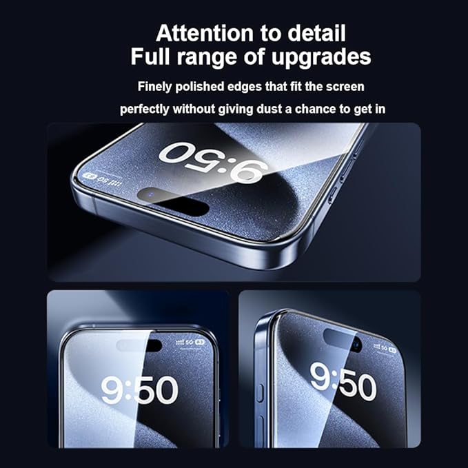 OneFish Screen Protector for Iphone 14Plus/13Pro Max, HD Clarity Tempered Glass - Image 5