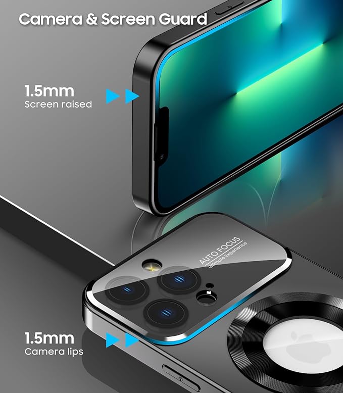 Magnetic for iPhone 13 Pro Case, Built-in Camera Lens Protector, Compatible - Image 4