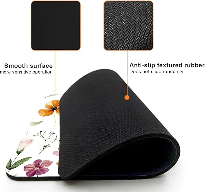 Mouse Pad, Cute Wildflowers Flowers Mouse Pads - Image 3