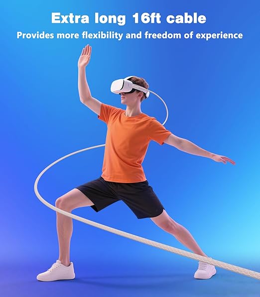 16FT VR Charging Link Cable | USB 3.0 High-Speed Data & Charge - Image 3