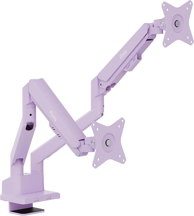 Pixio PS1D Wave Purple Dual Monitor Arm Stand Desk Mount by Pixio