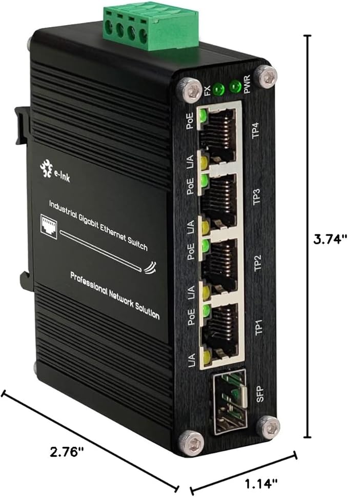 Industrial Gigabit 4 Ports PoE Ethernet Switch PoE+ Fiber Switch - Image 8