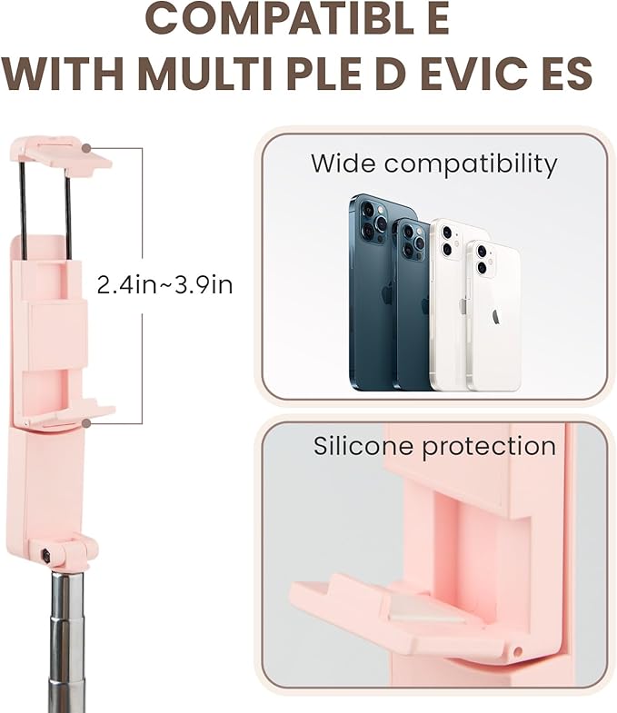 MQOUNY Phone Tripod, Portable Selfie Stick - Image 3
