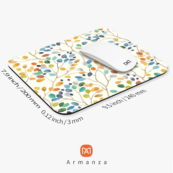 Square Mouse Pad Colorful Forest, Personalized Premium-Textured Custom Mouse - Image 2