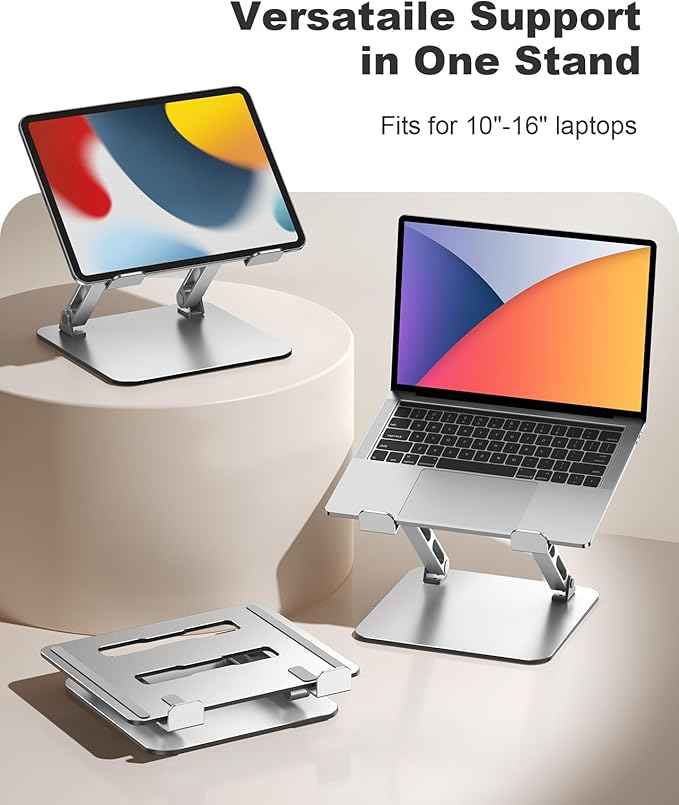 Ergonomic Laptop Stand, Dual-Bar Support & Height Adjustable Laptop Riser Holder - Image 6