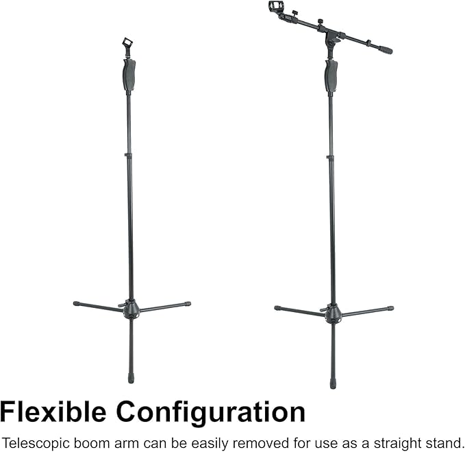 Rockville RVMIC3 V2 Portable Adjustable Tripod Boom Mic Stand - Image 5