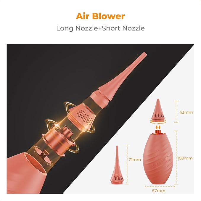 K&F CONCEPT Air Blower, with Long Nozzle/Short Nozzle Switch Design, Single Air - Image 3