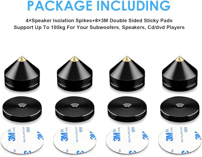 4Pcs Speaker Isolation Spikes Floor Protectors Shockproof Speaker Isolation - Image 3