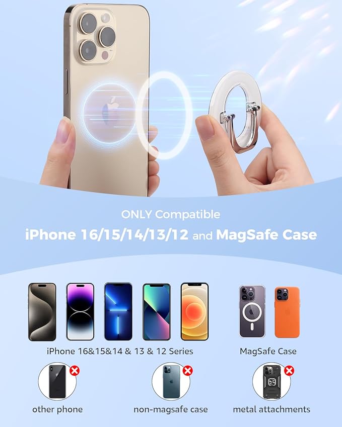 SUPERONE for MagSafe Phone Grip, Adjustable Magnetic Phone Ring Holder - Image 7