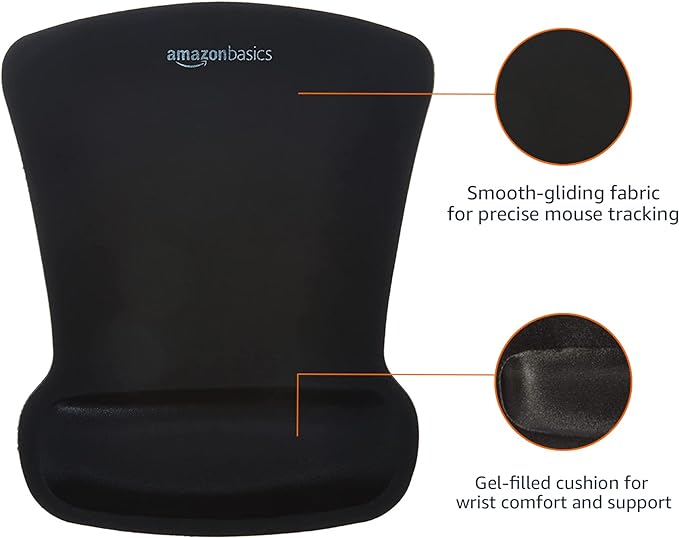 Amazon Basics Irregular Ergonomic Gel Computer Mouse Pad - Image 2
