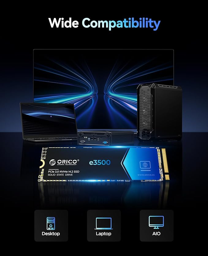 ORICO 256GB M.2 NVMe SSD, PCIe Gen3x4 M2 2280 SSD, 3D NAND Flash Internal Solid - Image 7