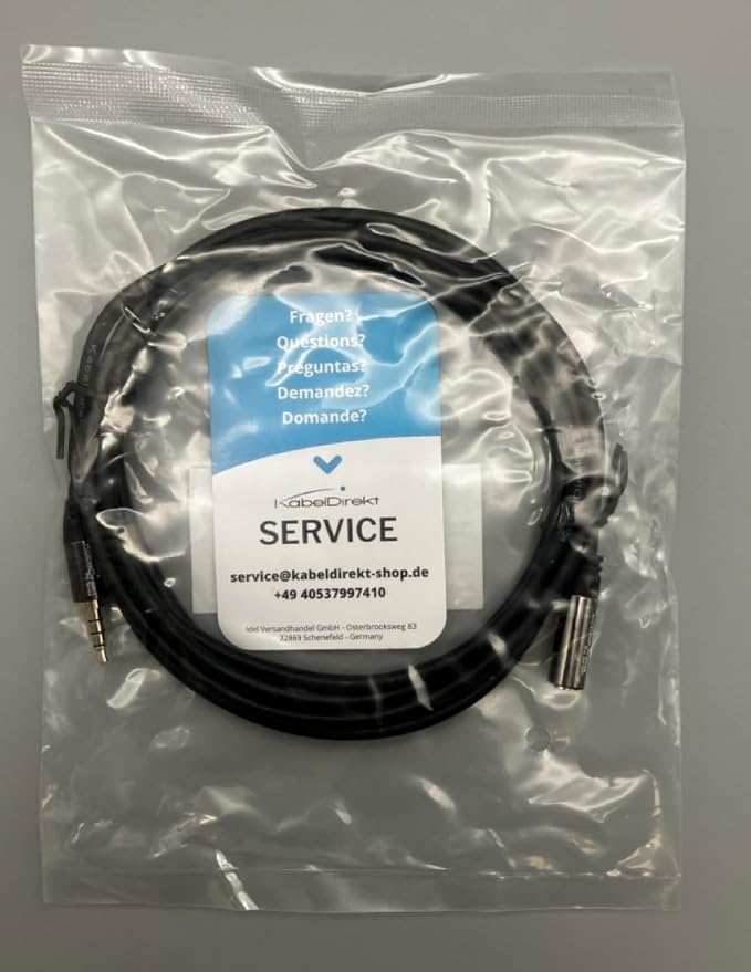 KabelDirekt – Headset Extension Cable – 6ft – Headphone Extension Cord - Image 9