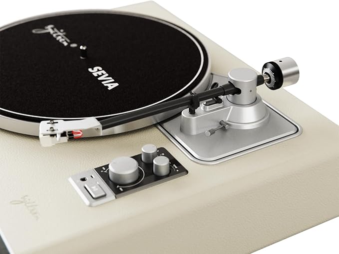 SEVIA Record Player Vintage Turntable - Image 4