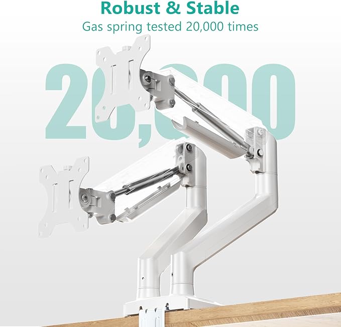 WALI Dual Monitor Stand for 17-32 inch Screens, Dual Monitor Arms for 2 - Image 5