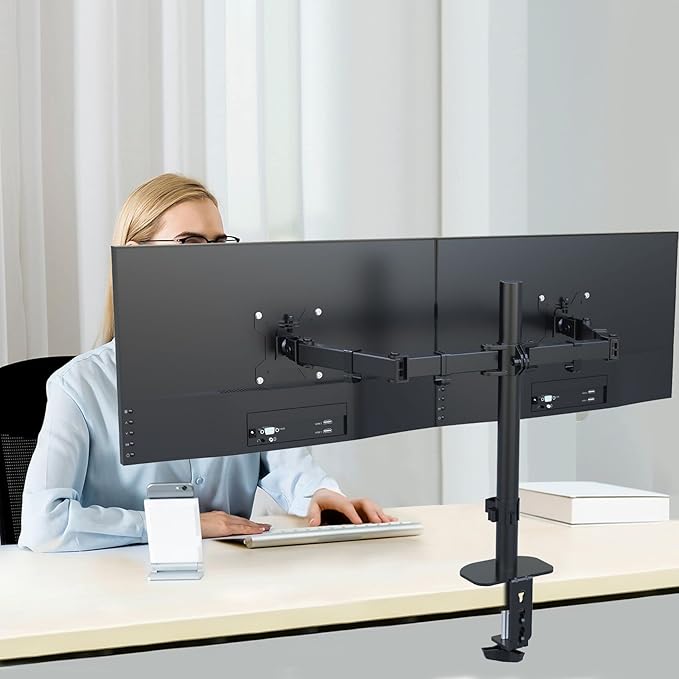 Suptek Monitor Mount, Adjustable Dual Monitor Arm Desk Mount Heavy Duty Monitor - Image 5