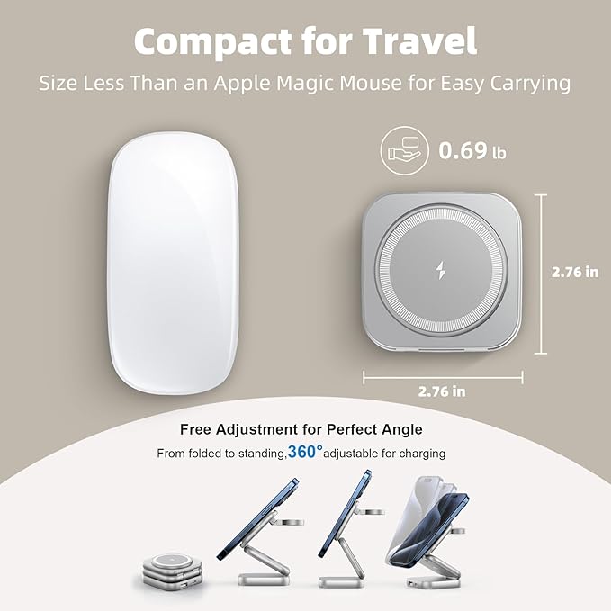 5-in-1 Wireless Charger for MagSafe, AC ISLAND Portable Travel Charging Station - Image 5