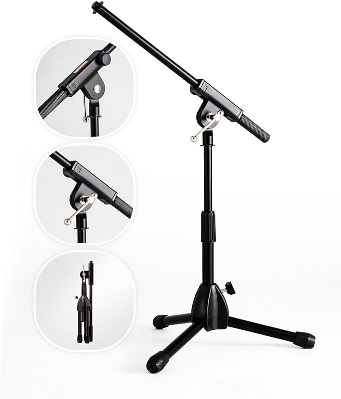 Stage Rocker Foldable Tripod Low-Profile Mic Boom Stand by StageRocker