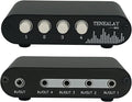4 in 1 Out / 1 in 4 Out AUX 3.5mm Stereo Audio Input Signal Source Switcher by TENEALAY