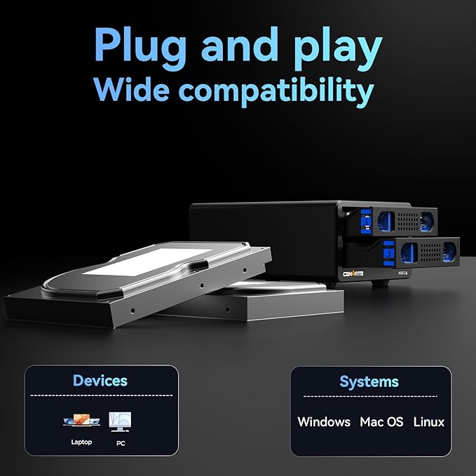 Aluminum Dual Bay 10Gbps Hard Drive Enclosure - Image 8