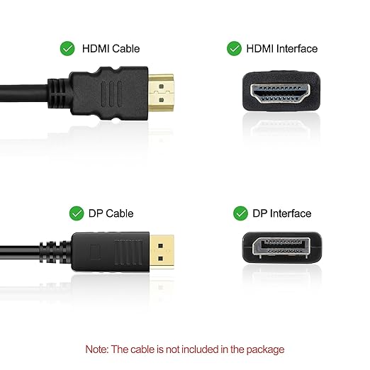 HDMI Displayport KVM Switch, 2 Computers 2 Monitors 4K@60Hz KVM Switcher Dual - Image 8