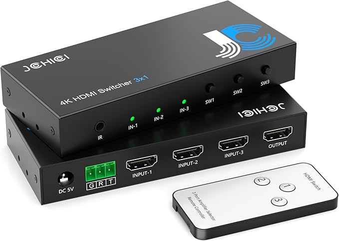 HDMI Switch 3 in 1 Out 4K@60Hz, 3 Ports HDMI Switcher Selector - Image 8