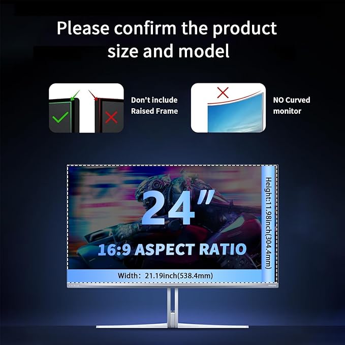 Magnetic Computer Privacy Screen Filter 24 Inch - Image 2