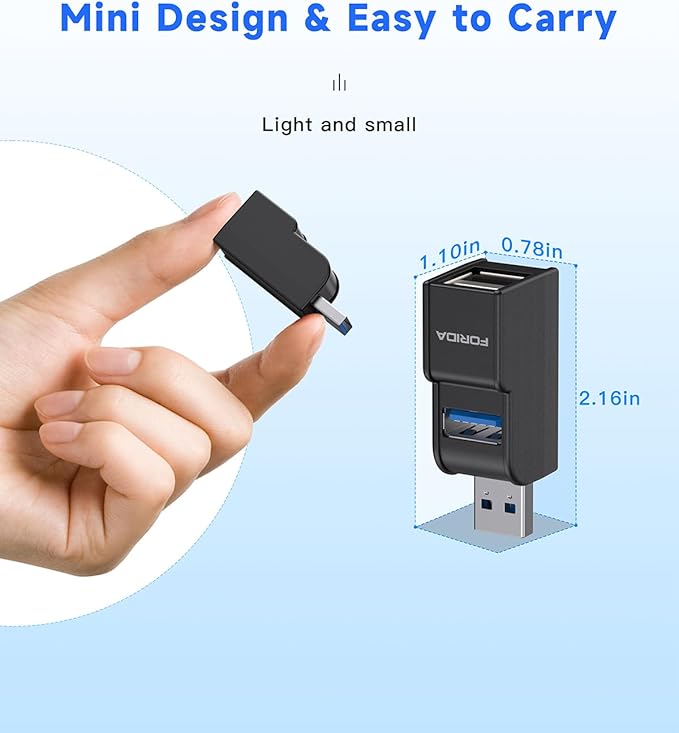 FORIDA 3 Ports USB 3.0 Adapter, USB Hub - Image 5
