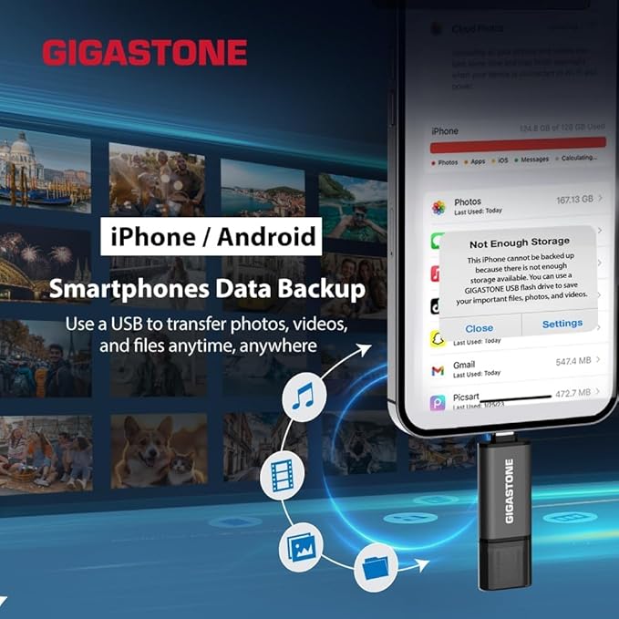 GIGASTONE 32GB Dual Flash Drive Z40 USB 3.2 Gen 1, 2-in-1 Type-A & Type-C - Image 4