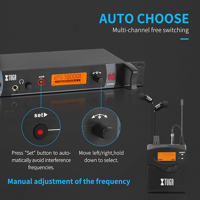 XTUGA RW2080 Wireless in Ear Monitor System Mono - Image 4
