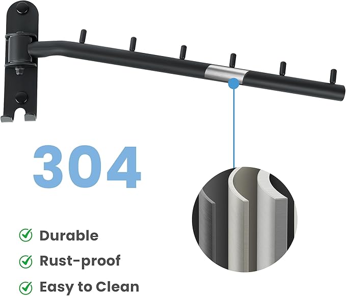 Clothing Racks for Hanging Clothes, Garment Racks Wall Mounted Clothes - Image 3