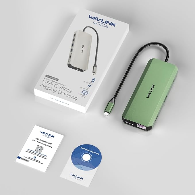 WAVLINK USB C Docking Station Dual Monitor, USB Type C Hub Triple Display - Image 9