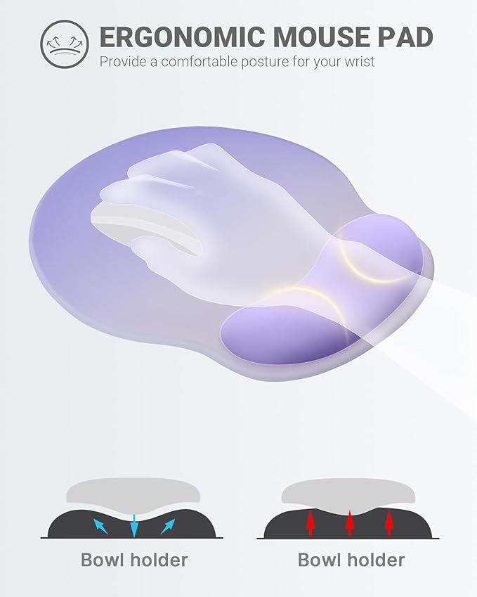 Ergonomic Mouse Pad Wrist Support, Comfortable Mouse Pad Wrist Rest, Relieve - Image 2