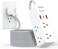 Extension Cord with Multiple outlets, 10 Ft Braided Power Cord, 6 Widely by JcBlaon