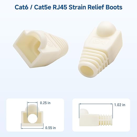 Cable Matters 100-Pack Cat6 / Cat5e RJ45 Strain Relief Boots, RJ45 Boot - Image 2