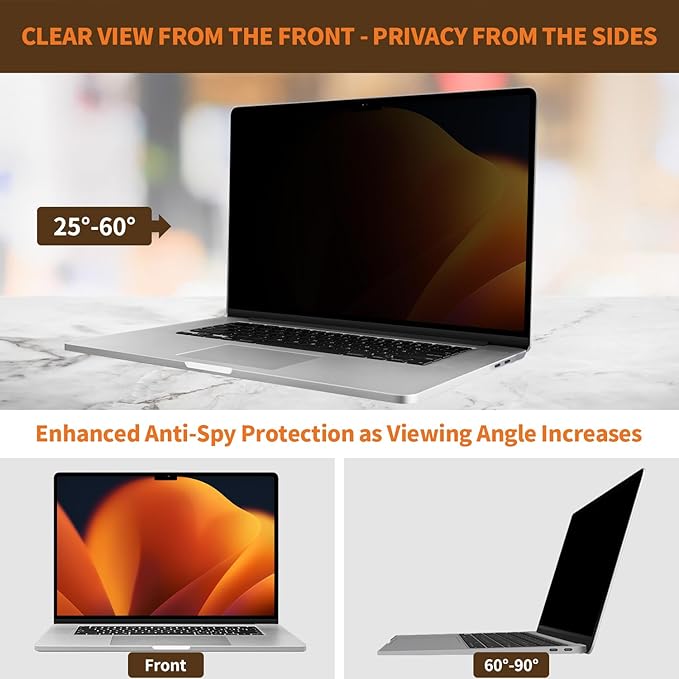 Privacy Screen for MacBook Pro 16 Inch 2019, Removable Anti-Spy Filter for Mac - Image 2