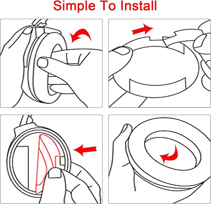 Earpads Cushions Replacement for Bose QC45 Headphones Ear Pads, Soft Protein - Image 6