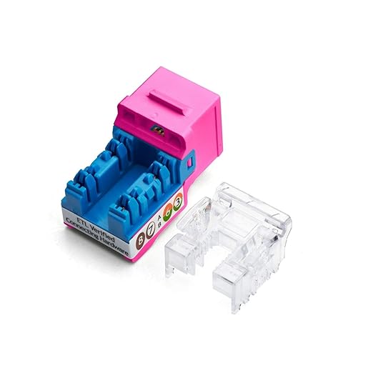 TRUE CABLE Cat6A Keystone Jack, 90 Degree Punch-Down, 48 Pack, 328 Feet - Image 2